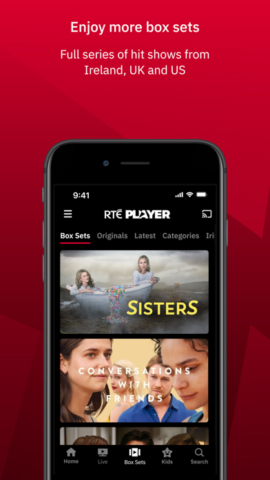 Capturas de pantalla de RTÉ Player