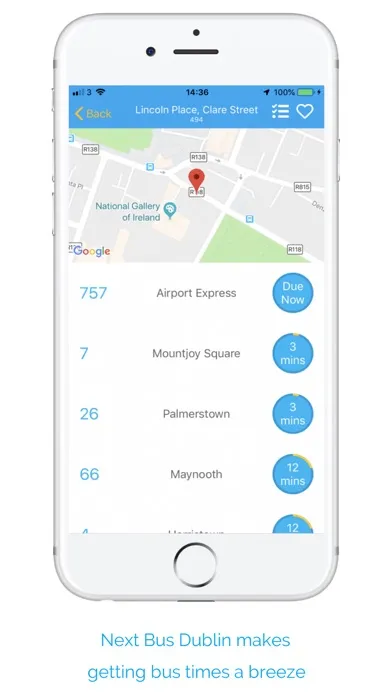 Capturas de pantalla de Next Bus Dublin