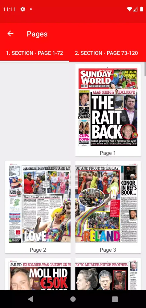 Sunday World ePaper Screenshots