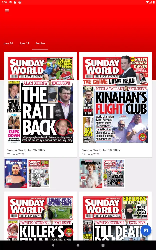 Sunday World ePaper Screenshots