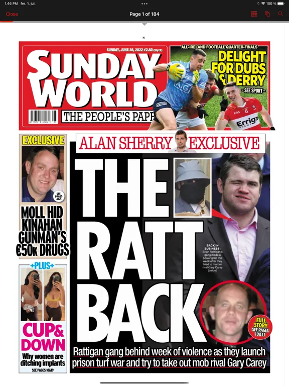 Sunday World ePaper iPad Screenshots