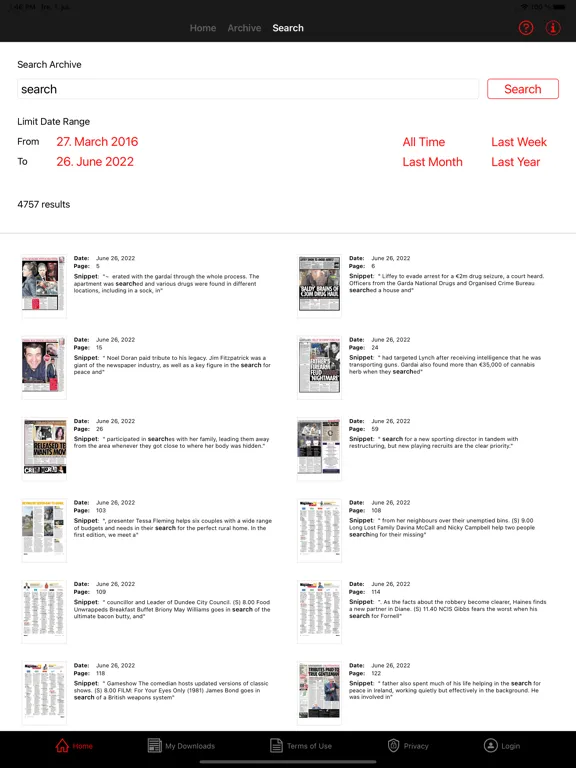 Sunday World ePaper iPad Screenshots