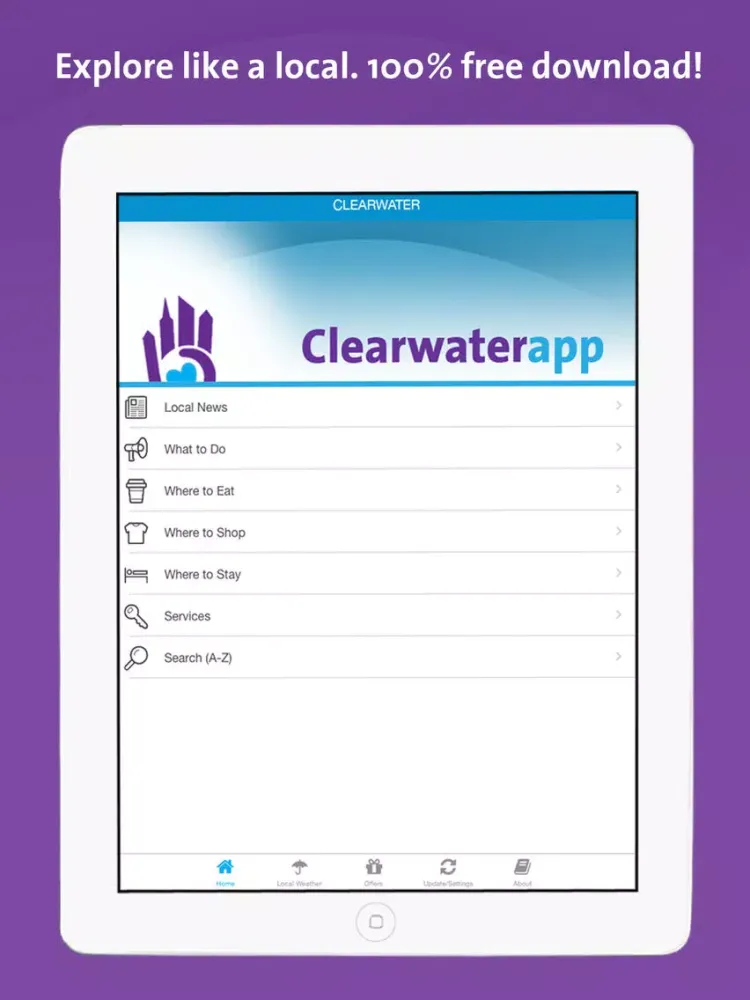 Clearwater App – Florida – Local Business & Travel Guide iPad स्क्रीनशॉट