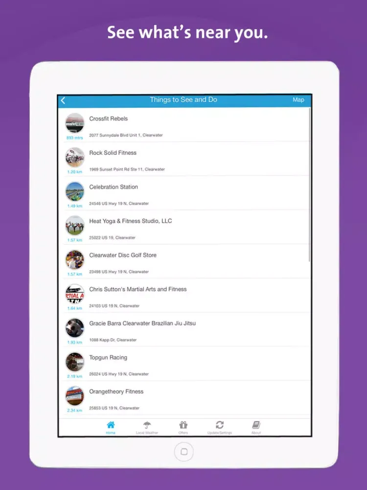 Clearwater App – Florida – Local Business & Travel Guide iPad स्क्रीनशॉट