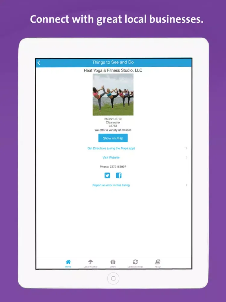 Clearwater App – Florida – Local Business & Travel Guide iPad स्क्रीनशॉट