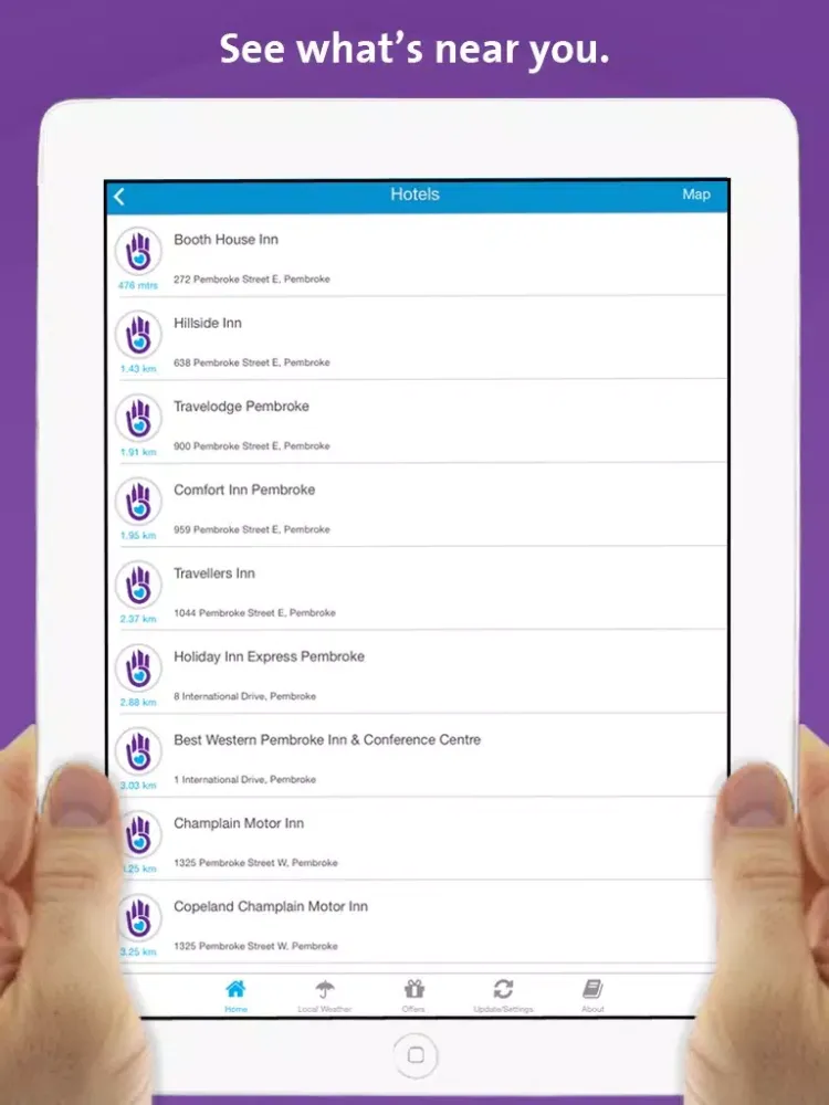 Tangkapan skrin Pembroke App – Local Business & Travel Guide iPad 