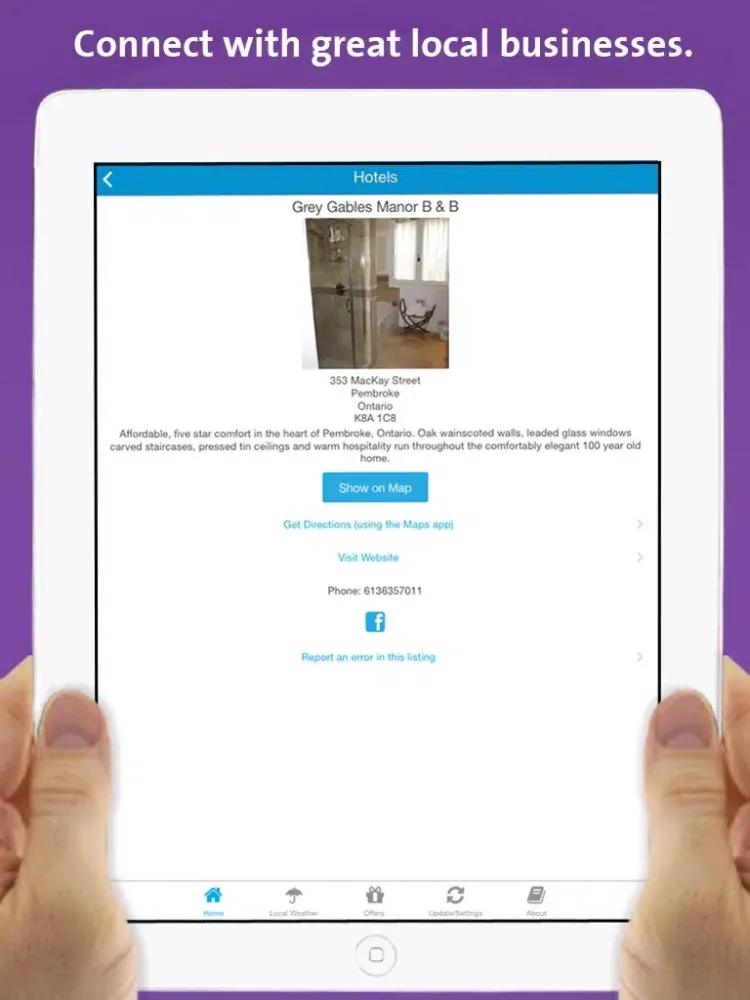 Tangkapan skrin Pembroke App – Local Business & Travel Guide iPad 