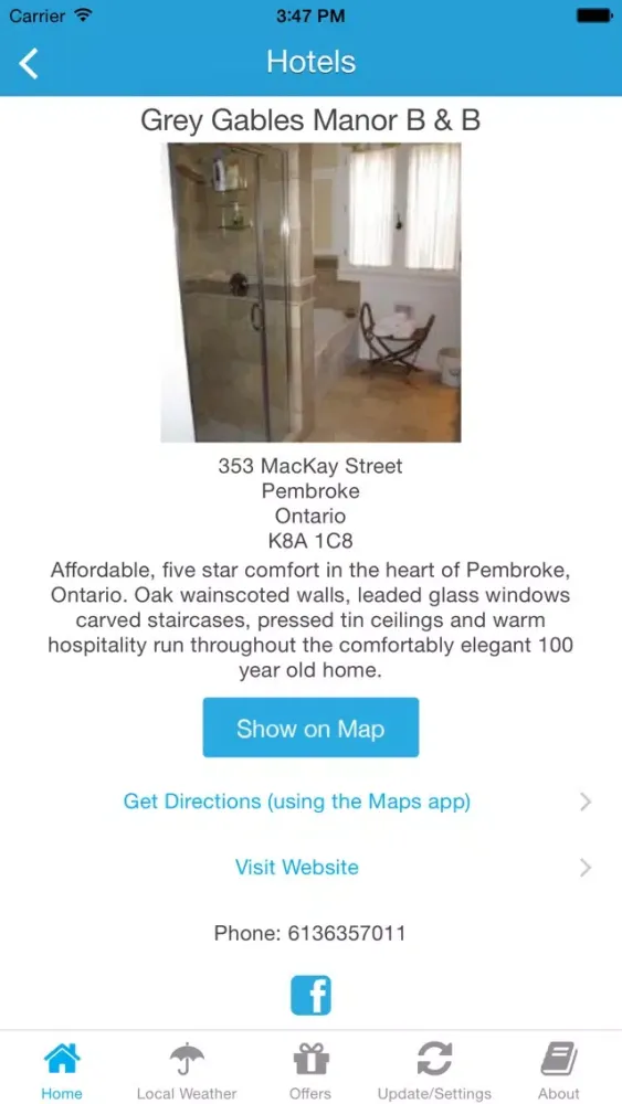 Tangkapan skrin Pembroke App – Local Business & Travel Guide