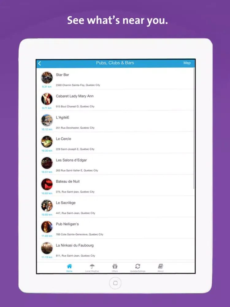 Québec City App - Local Business & Travel Guide iPad  Screenshots