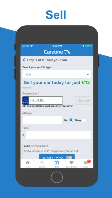 Tangkapan layar Carzone: New & Used Cars