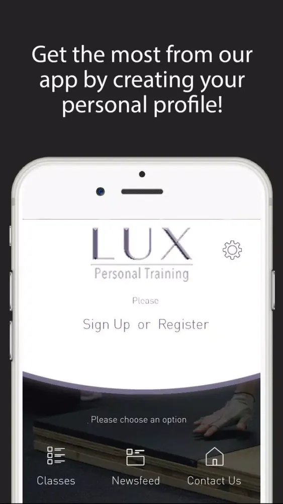 Tangkapan layar LUX Booking App