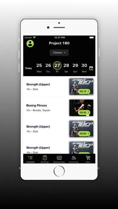 Project 180 App Ekran Görüntüleri