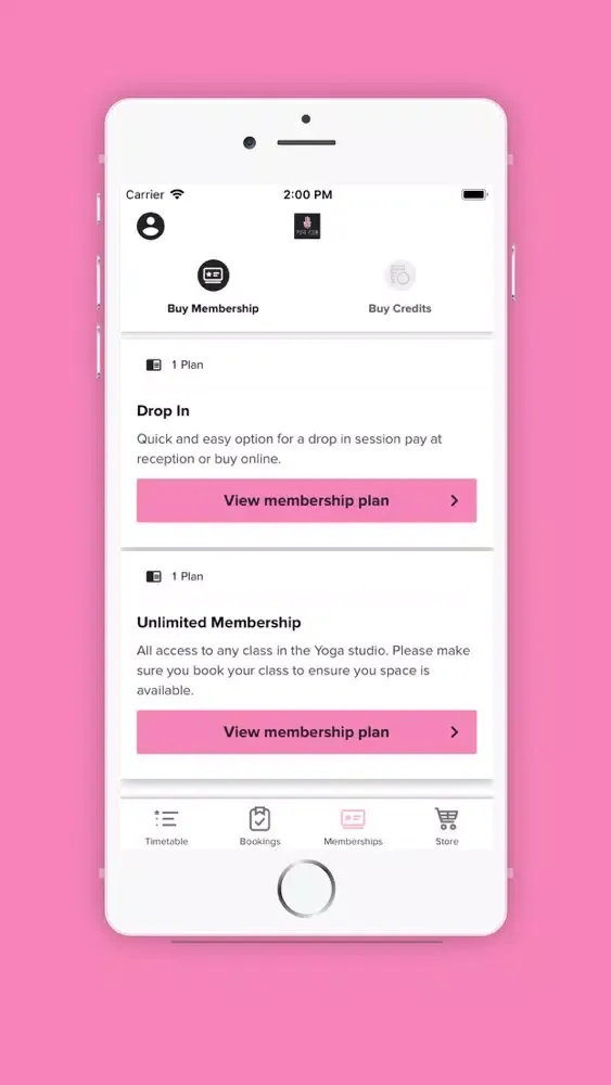 Pure Yoga App Screenshots