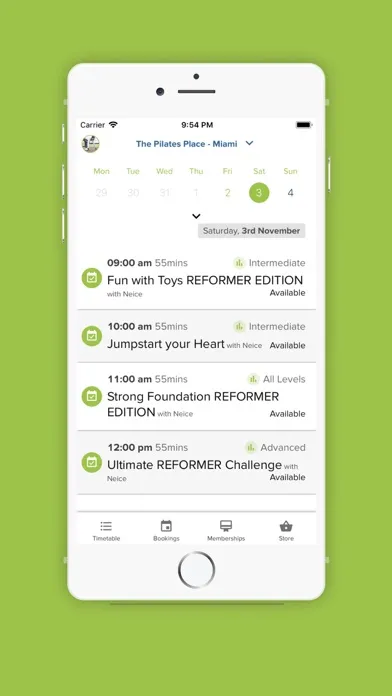 The Pilates Place Studios App স্ক্রিনশট