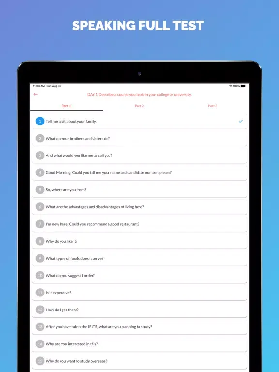 IELTS Pro - Learn at home iPad 应用截图