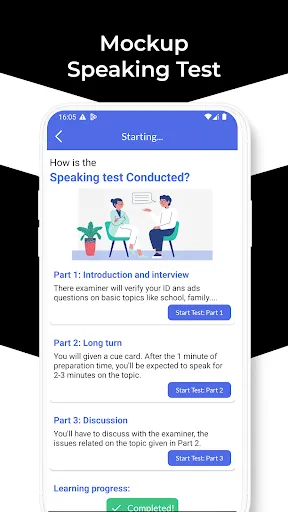 Ảnh chụp màn hình của IELTS Speaking - Prep Exam