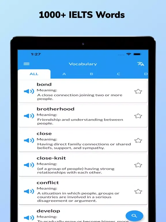 Captures d'écran de IELTS Advanced Words iPad 