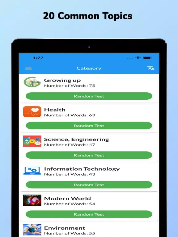 Captures d'écran de IELTS Advanced Words iPad 