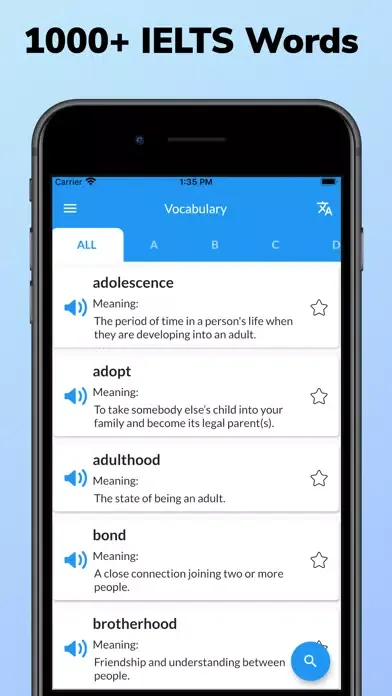 Captures d'écran de IELTS Advanced Words