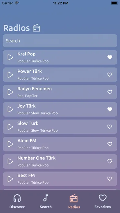 Tangkapan skrin RadioTunes