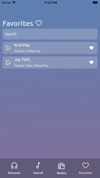 Tangkapan skrin RadioTunes