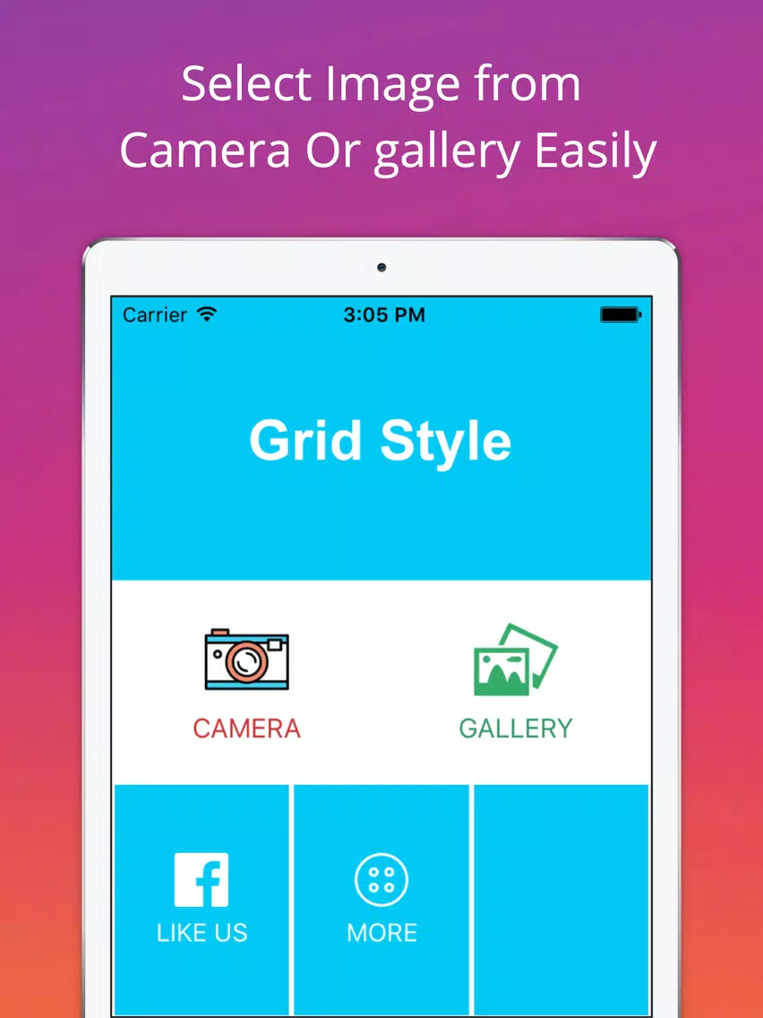 Tangkapan skrin Grid Style for Instagram - Instagrid Post Banner sized full size Big Tiles for IG iPad 