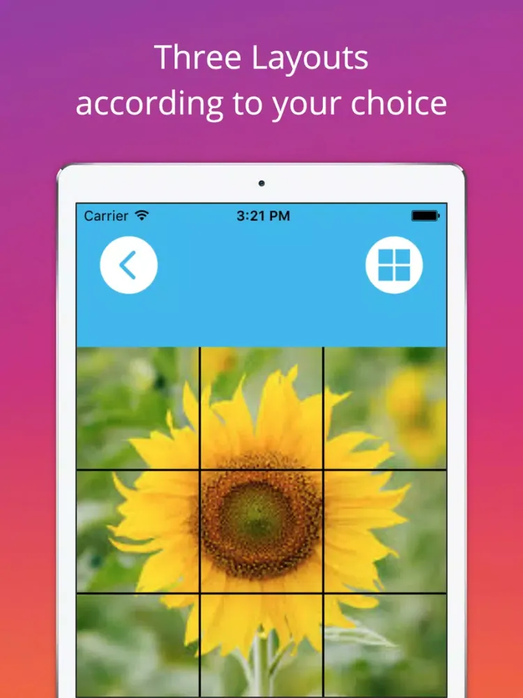 Screenshot di Grid Style for Instagram - Instagrid Post Banner sized full size Big Tiles for IG iPad 
