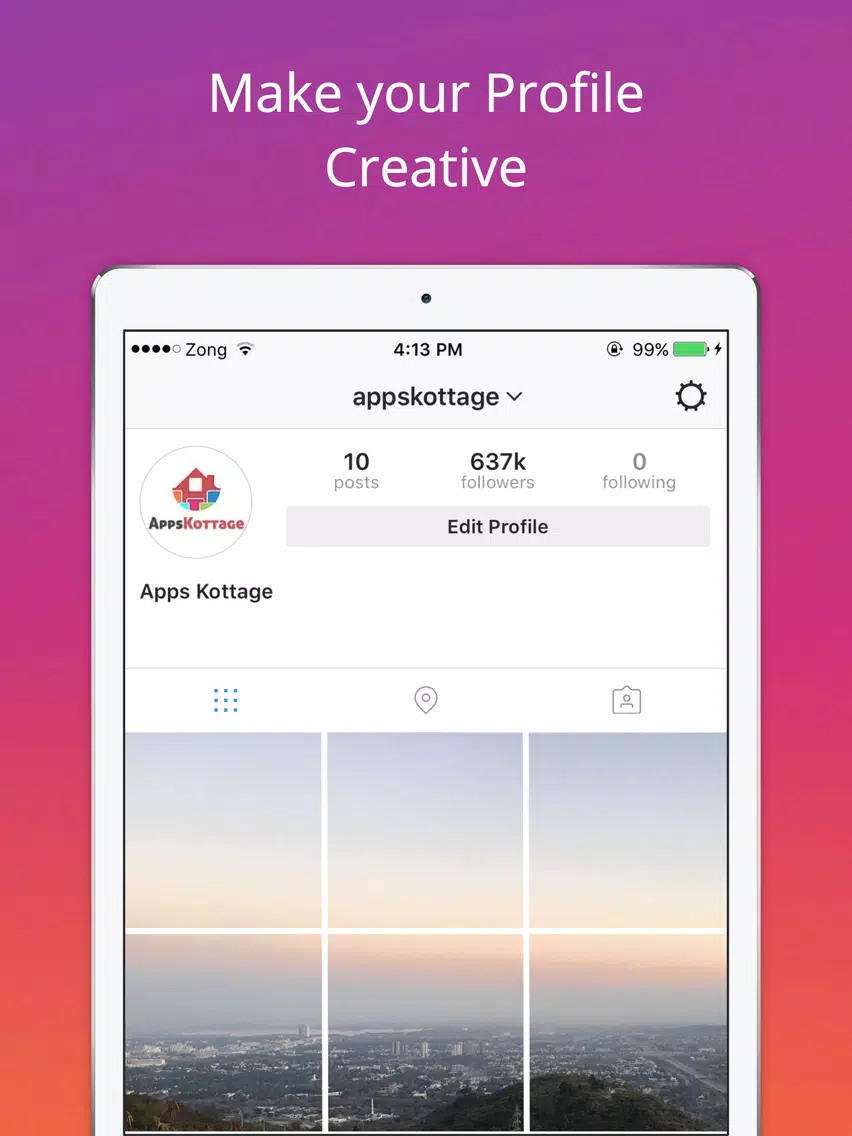 Tangkapan skrin Grid Style for Instagram - Instagrid Post Banner sized full size Big Tiles for IG iPad 