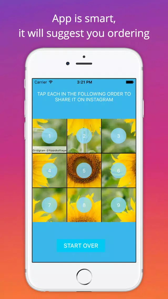 Tangkapan skrin Grid Style for Instagram - Instagrid Post Banner sized full size Big Tiles for IG