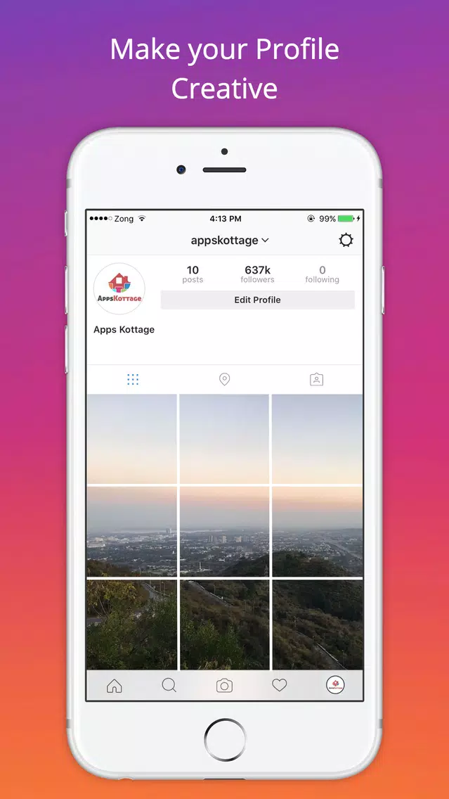 Tangkapan skrin Grid Style for Instagram - Instagrid Post Banner sized full size Big Tiles for IG