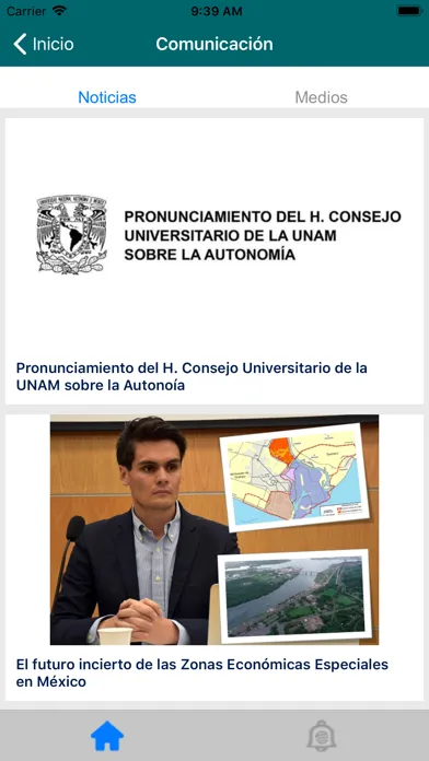 Capturas de tela do igg unam