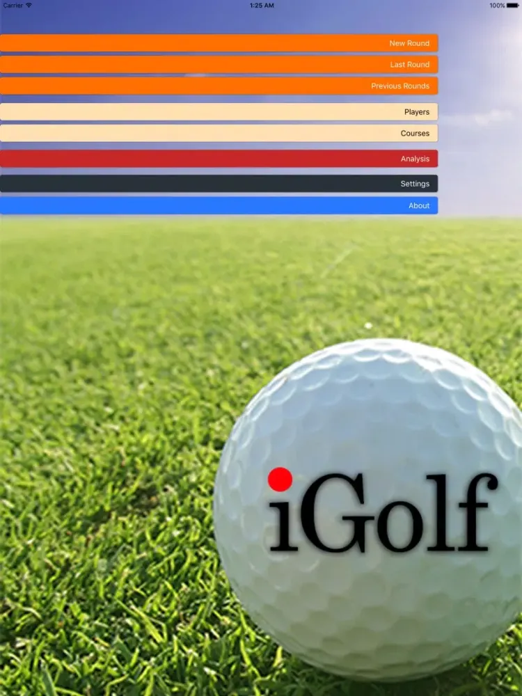 Tangkapan layar iGolf @ Gulmohar iPad 
