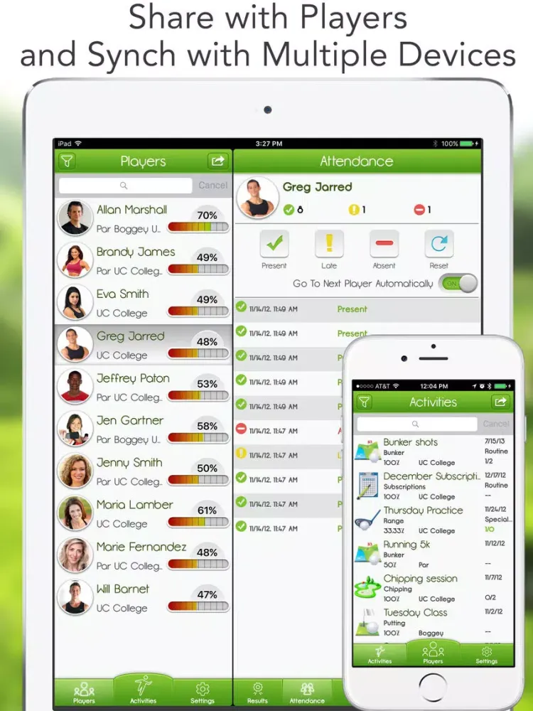 Ảnh chụp màn hình của iGrade for Golf Pro iPad 