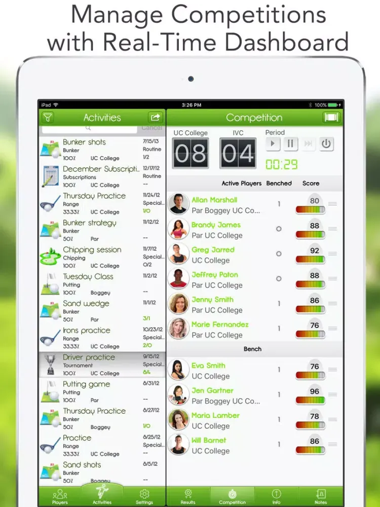 Ảnh chụp màn hình của iGrade for Golf Pro iPad 