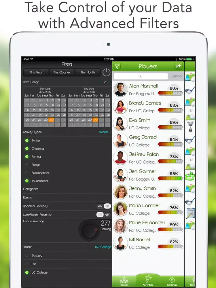 Ảnh chụp màn hình của iGrade for Golf Pro iPad 