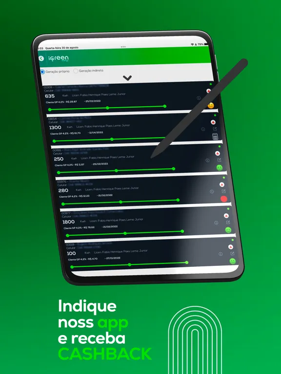 Captures d'écran de iGreen Energy iPad 