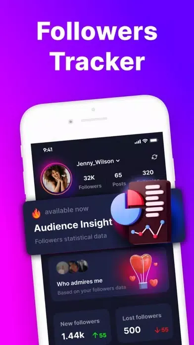 Capturas de tela do IG Followers Tracker & Reports