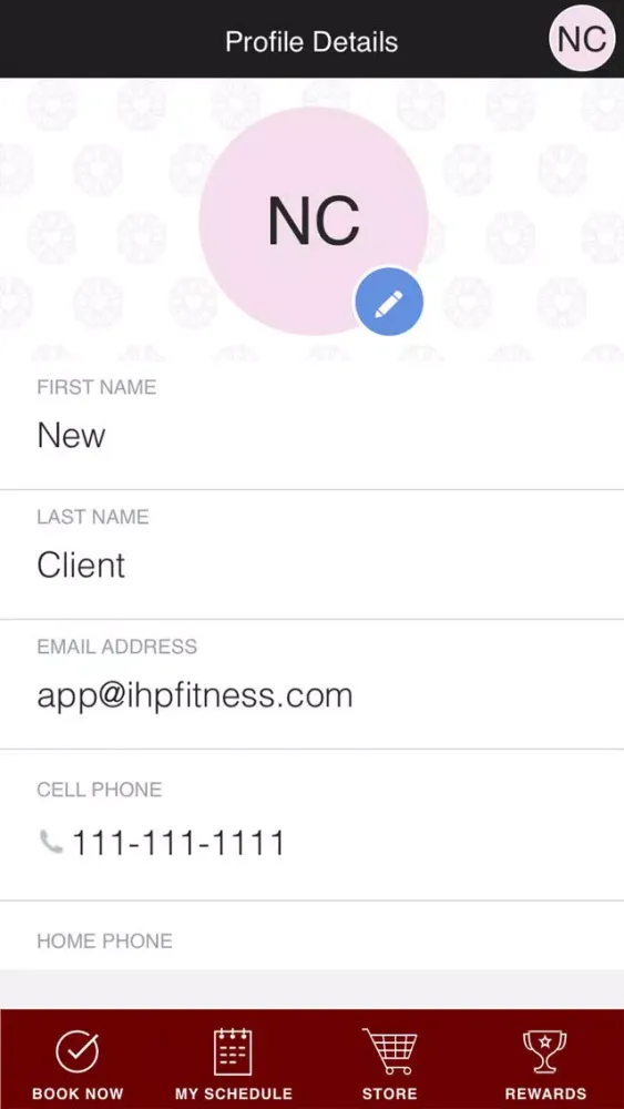 ภาพหน้าจอของ IHP Fitness