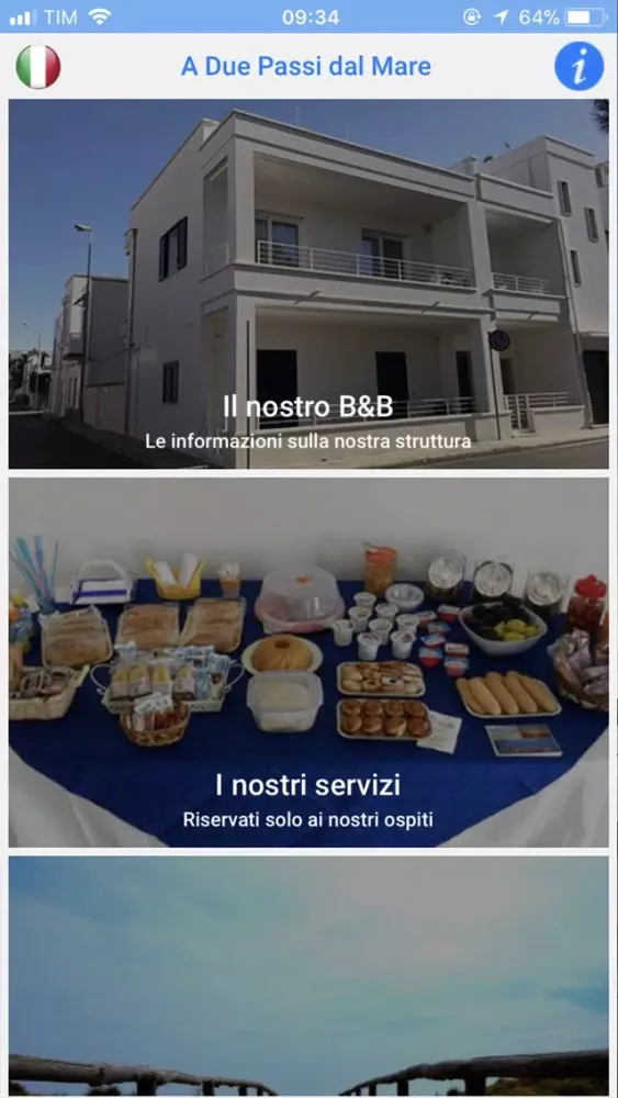 Capturas de tela do A due Passi dal Mare