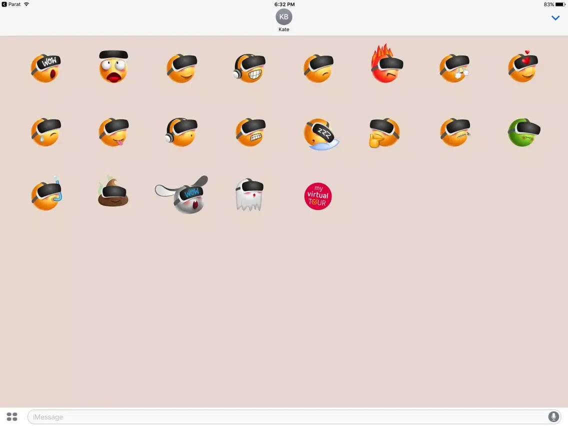 Ảnh chụp màn hình của My Virtual Sticker | VR Emoji mit Google Cardboard iPad 