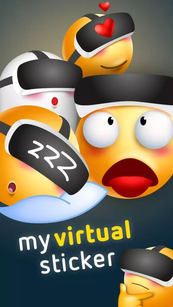 Ảnh chụp màn hình của My Virtual Sticker | VR Emoji mit Google Cardboard