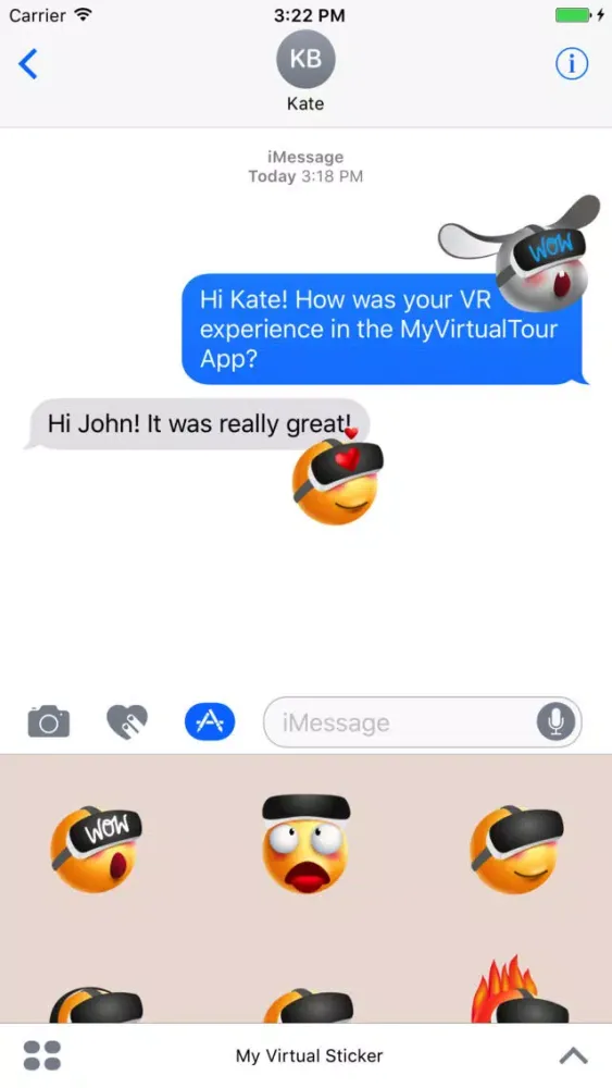 Ảnh chụp màn hình của My Virtual Sticker | VR Emoji mit Google Cardboard