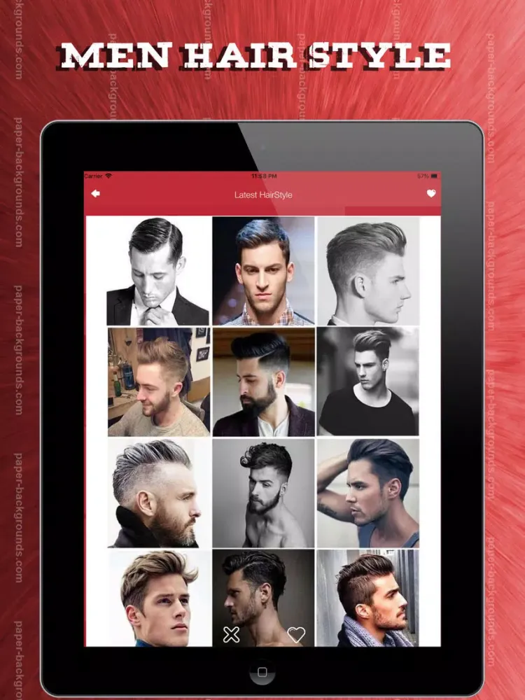 Men Hairstyle set my face iPad  Ekran Görüntüleri
