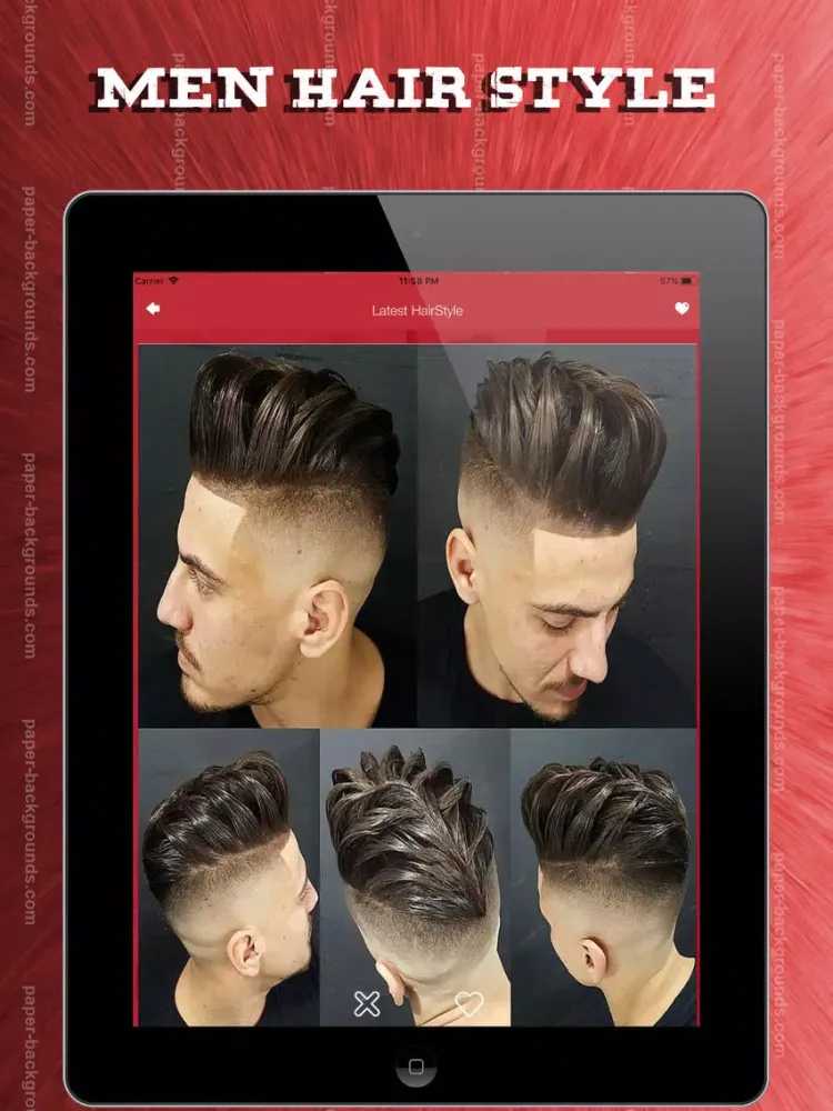 Men Hairstyle set my face iPad  Ekran Görüntüleri