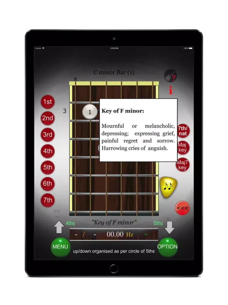 Ảnh chụp màn hình của Chord - Scales : Guitar iPad 