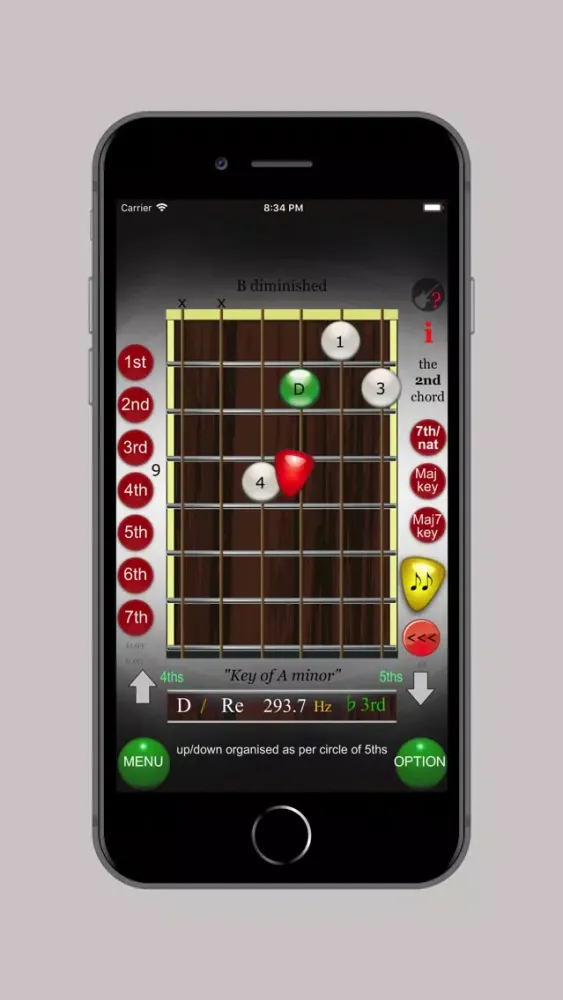 Ảnh chụp màn hình của Chord - Scales : Guitar