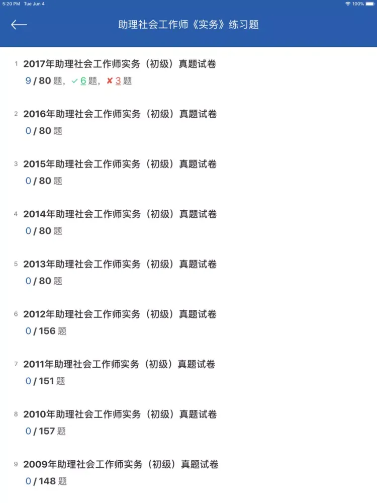 Capturas de pantalla de 社会工作者考试题库2019版 iPad 
