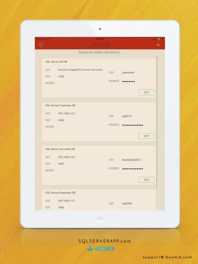 SQL Jobs Monitor for SQL Server DBA Pro iPad স্ক্রিনশট