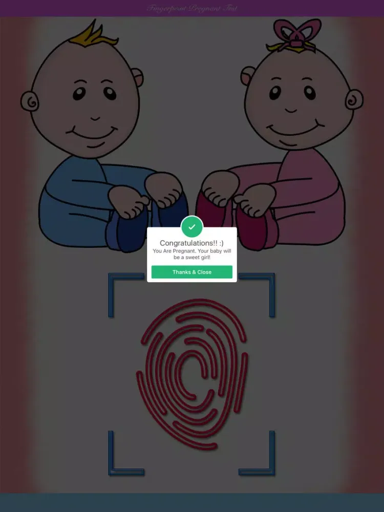 Скриншоты Fingerprint Pregnant Prank iPad 