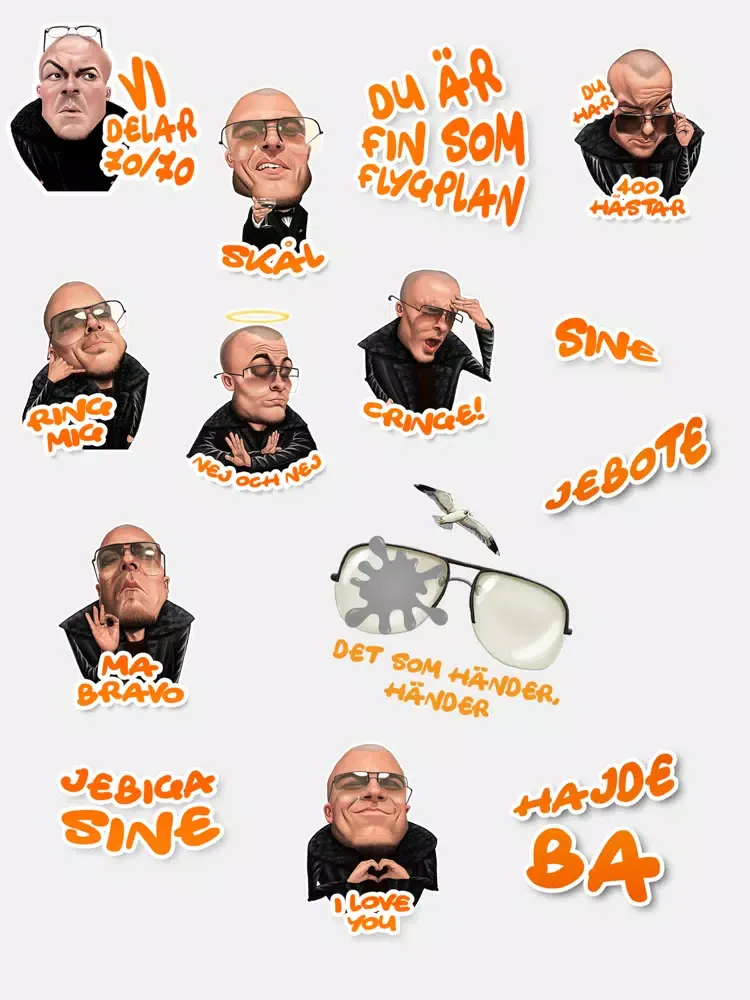 Tangkapan layar Dragan stickers iPad 